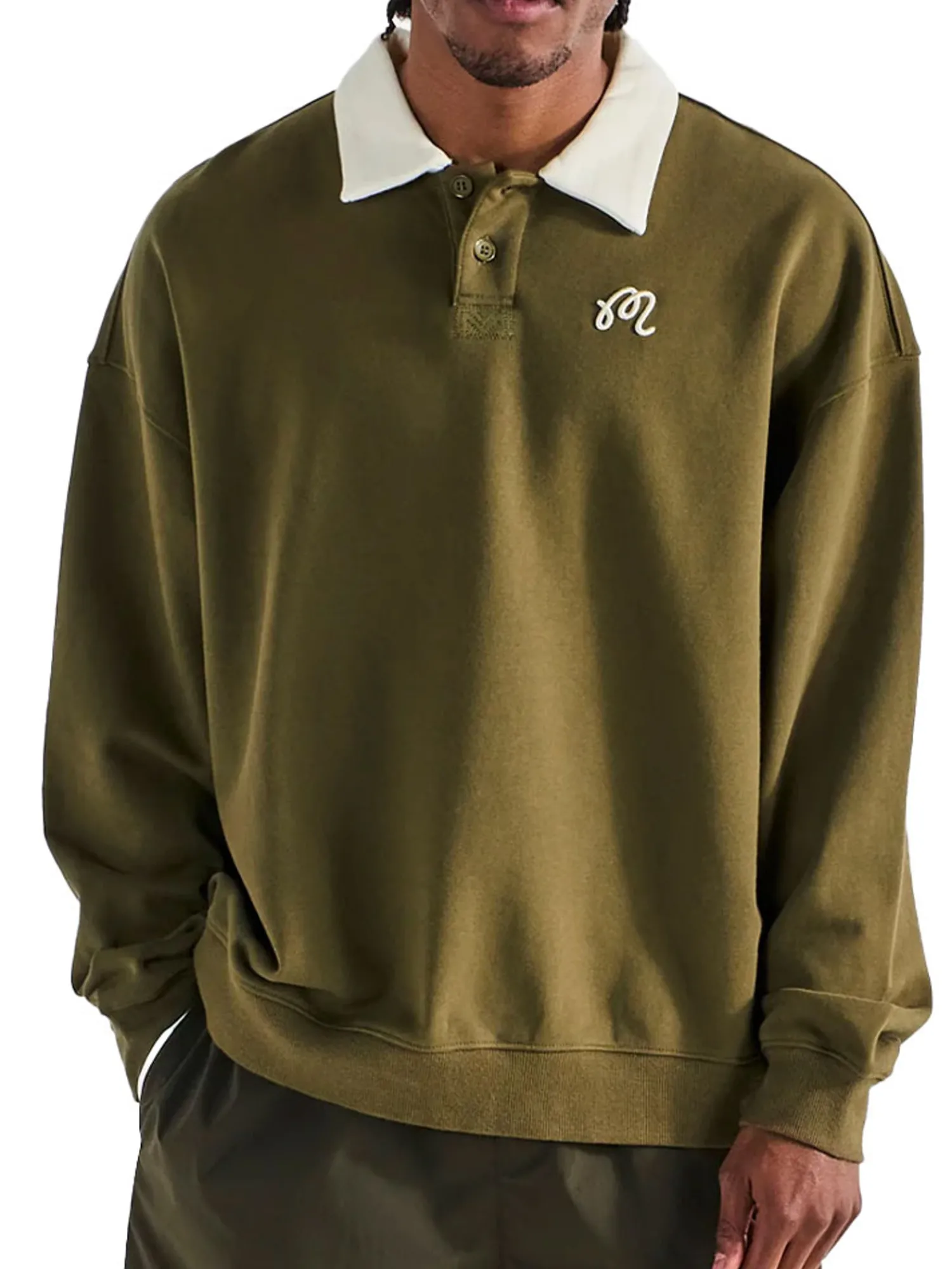 Malbon Jumpers|Artigianale Collared Crewneck - Cypress Green