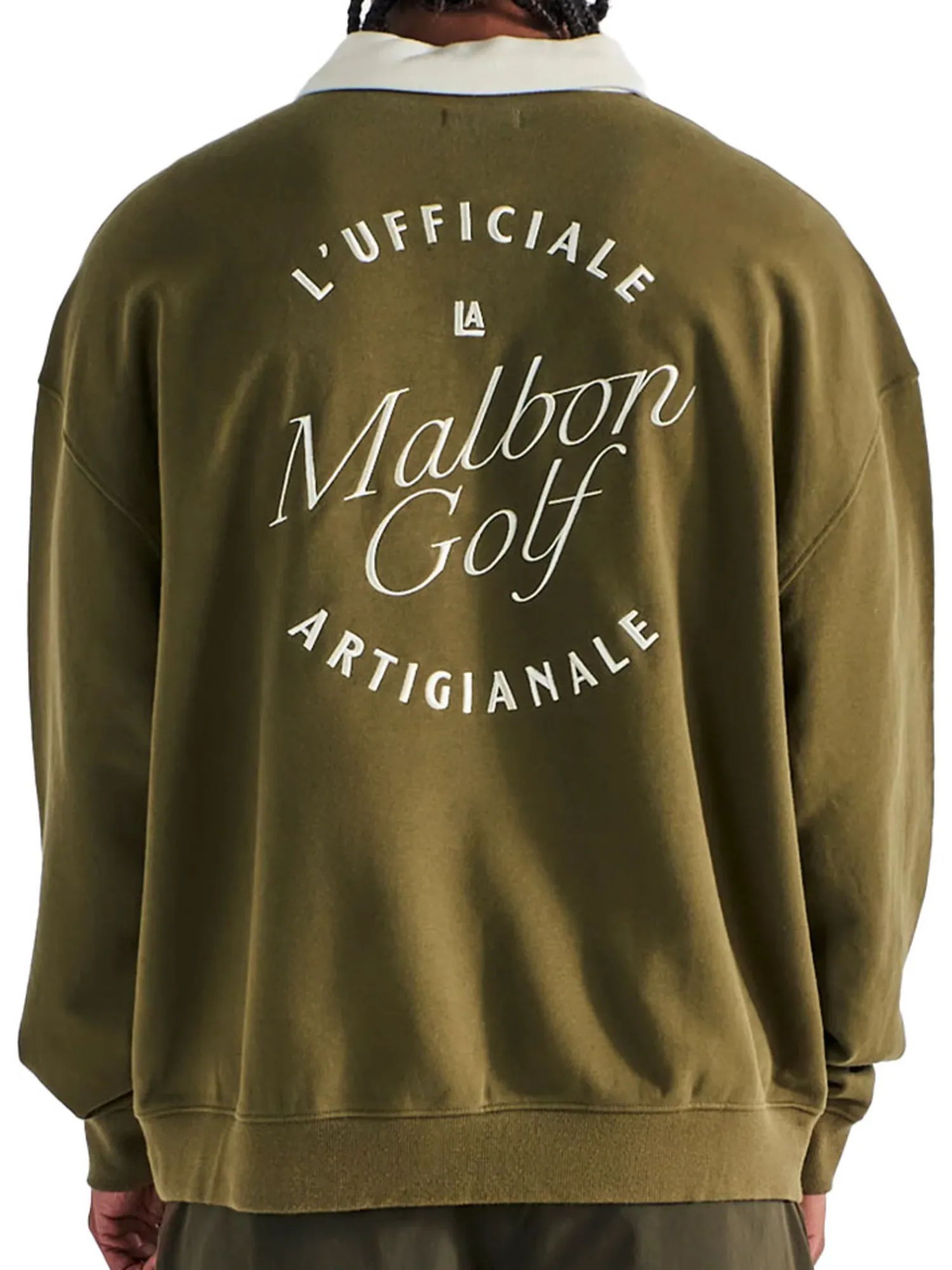 Malbon Jumpers|Artigianale Collared Crewneck - Cypress Green