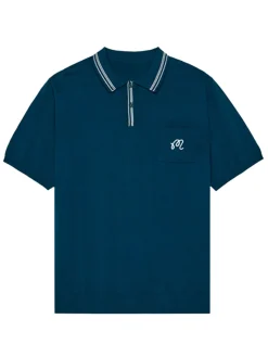 Malbon Shirts|Campania Knit Polo - Azzurra