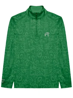 Malbon Jumpers|Capo Performance Quarter Zip - Kelly Green