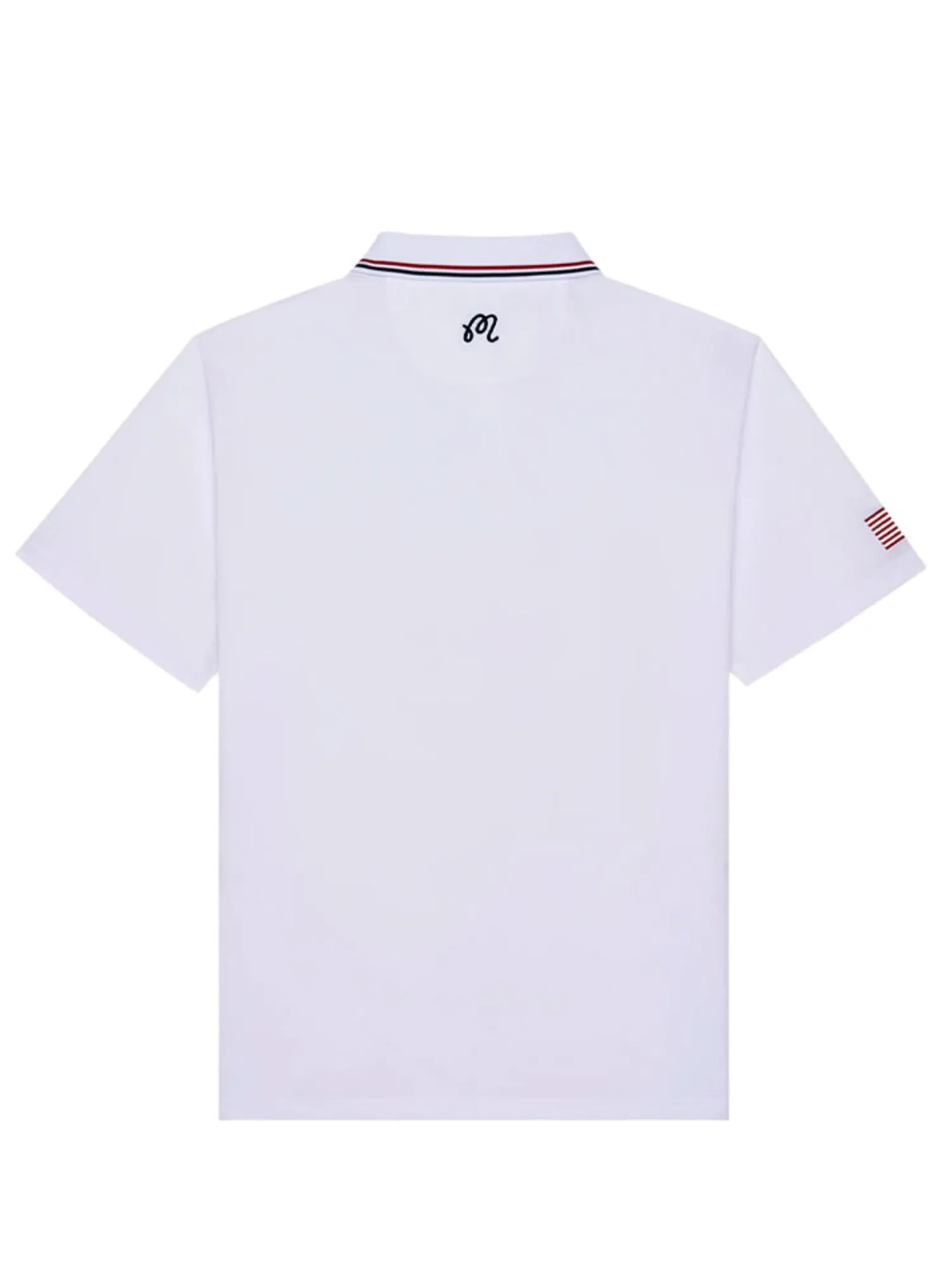 Malbon Shirts|Eagle Buckets Performance Pique Polo - White