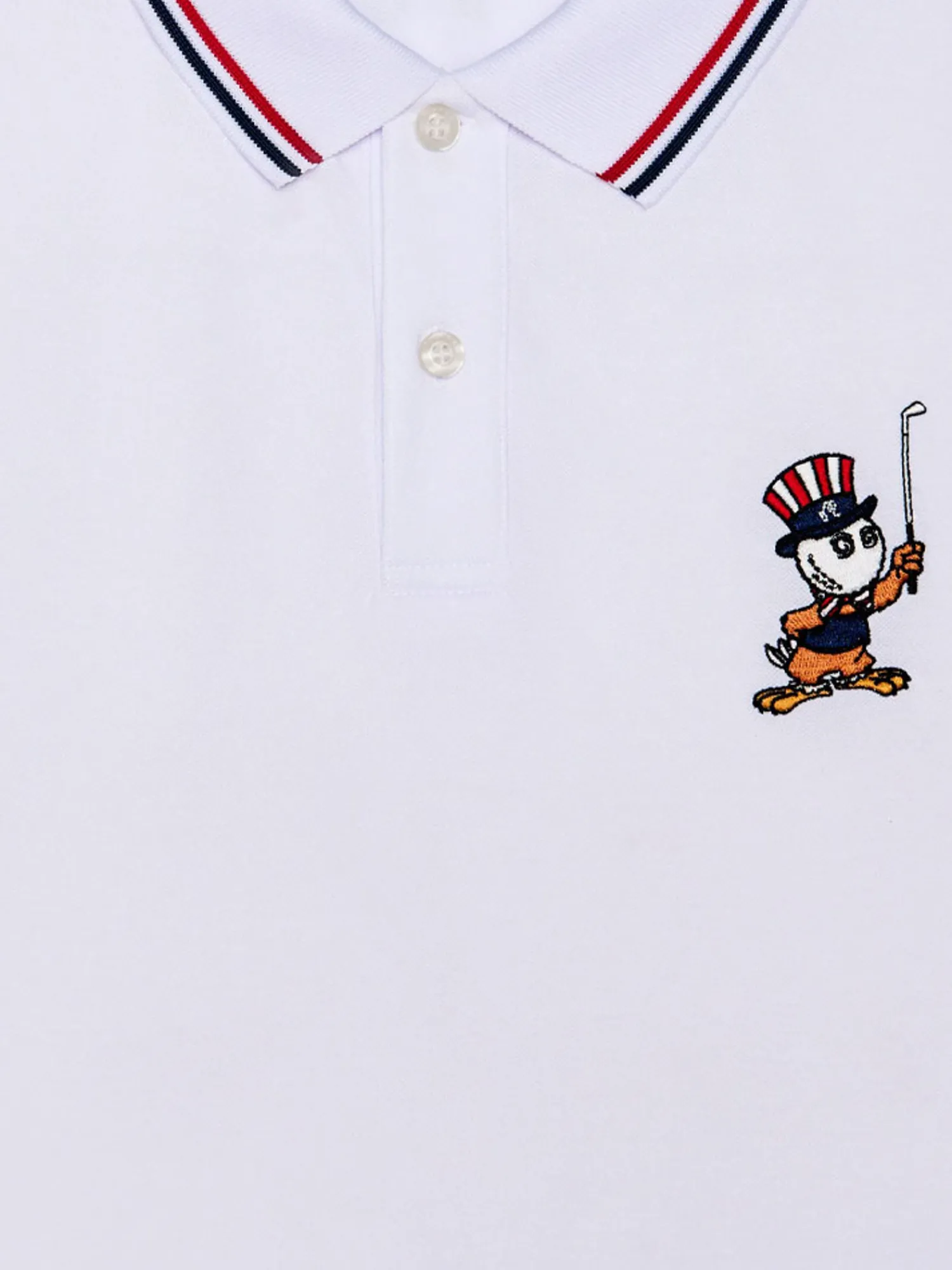 Malbon Shirts|Eagle Buckets Performance Pique Polo - White