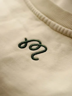 Malbon Jumpers|Evergreen Tiger Buckets Crewneck Sweatshirt - Natural