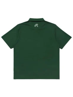 Malbon Shirts|Evergreen Tiger Buckets Performance Pique Polo - Evergreen