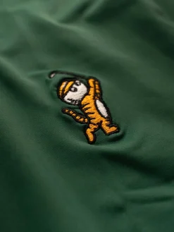 Malbon Shirts|Evergreen Tiger Buckets Performance Pique Polo - Evergreen