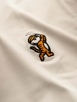Malbon Shirts|Evergreen Tiger Buckets Performance Pique Polo - White