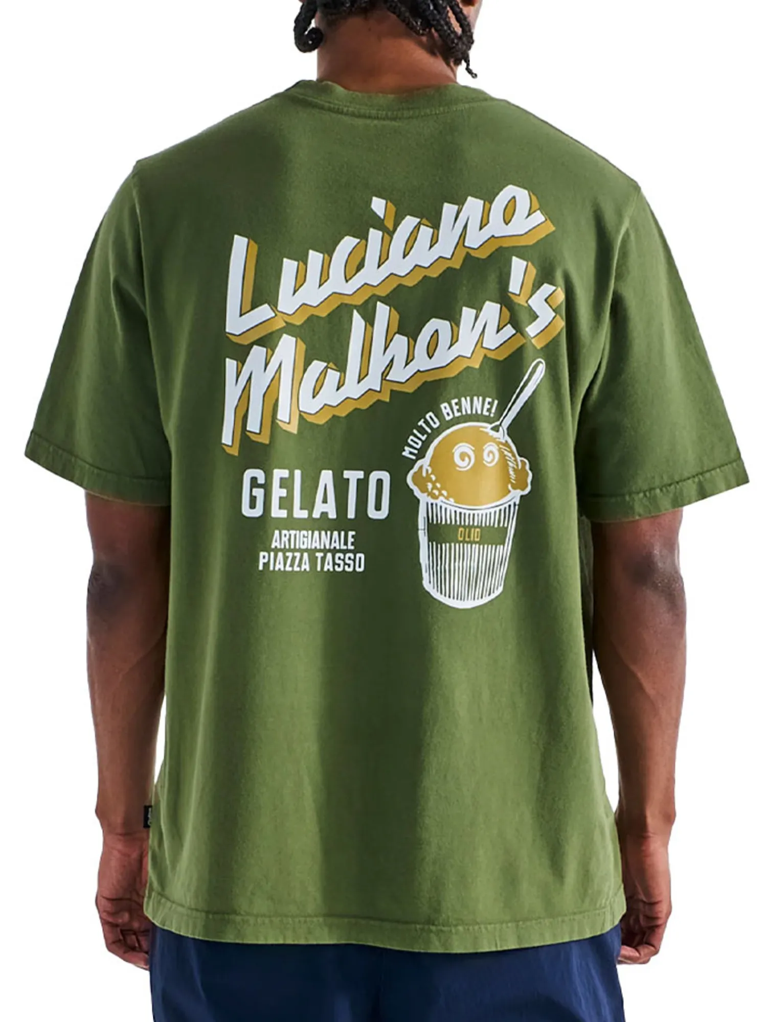 Malbon Shirts|Gelato Stand Pocket T-Shirt - Cypress Green