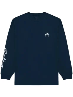Malbon Shirts|Gorse Long Sleeve Tee - Navy