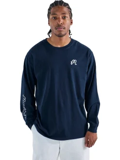 Malbon Shirts|Gorse Long Sleeve Tee - Navy