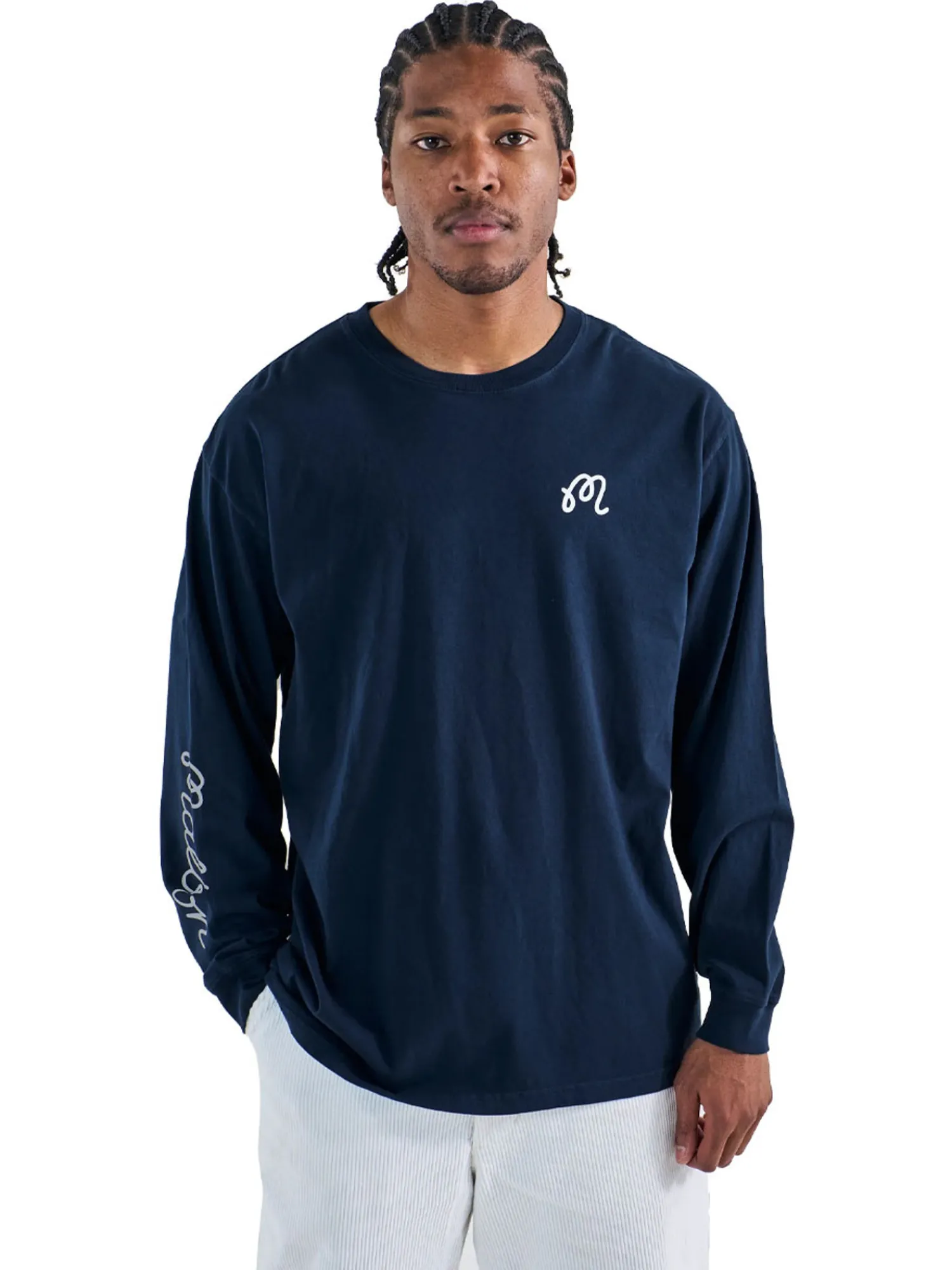 Malbon Shirts|Gorse Long Sleeve Tee - Navy