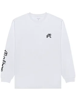 Malbon Shirts|Gorse Long Sleeve Tee - White