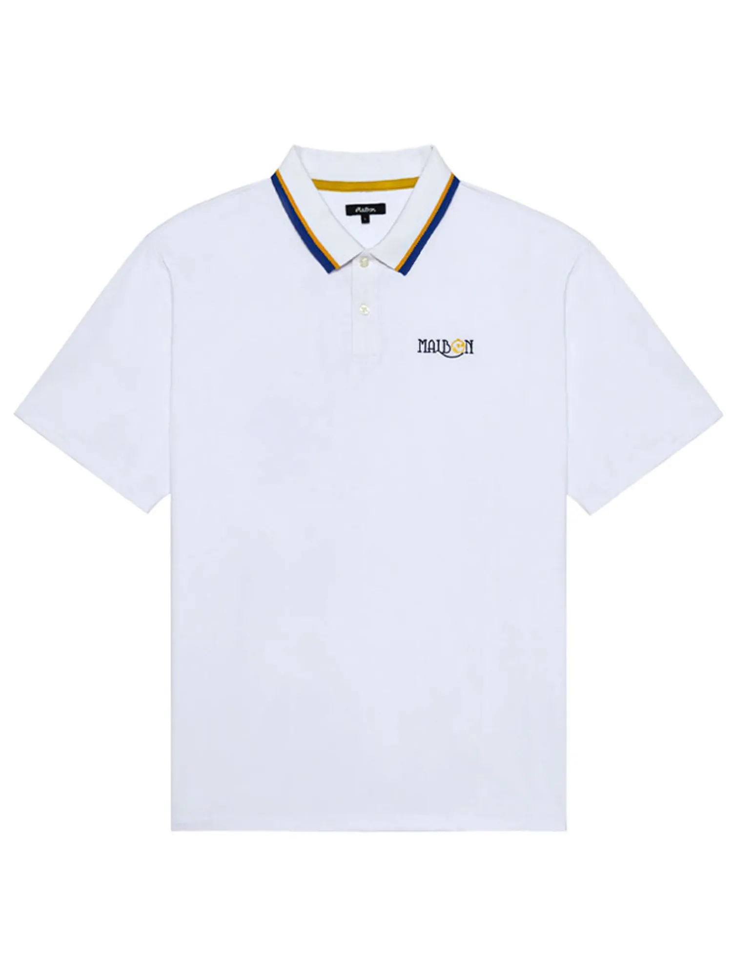 Malbon Shirts|Grasse Pique Polo - White