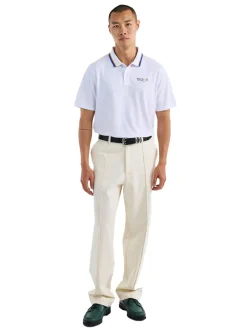 Malbon Shirts|Grasse Pique Polo - White