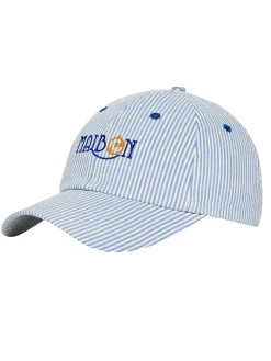 Malbon Caps|Grasse Seersucker Dad Cap - Blue