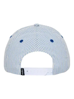Malbon Caps|Grasse Seersucker Dad Cap - Blue