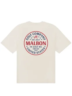 Malbon Shirts|In Golf We Trust Short Sleeve Tee - Natural
