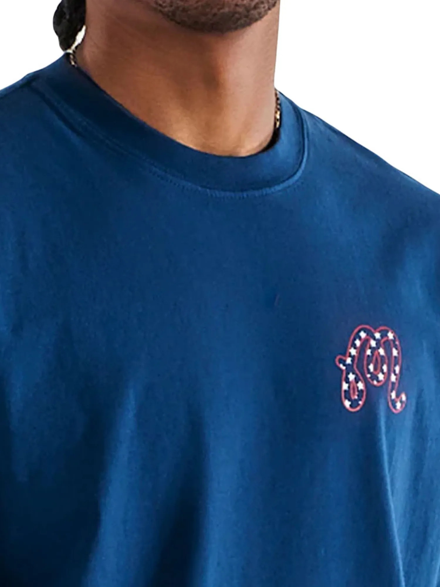 Malbon Shirts|In Golf We Trust Short Sleeve Tee - Navy
