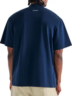 Malbon Shirts|Mare Mockneck Tee - Navy