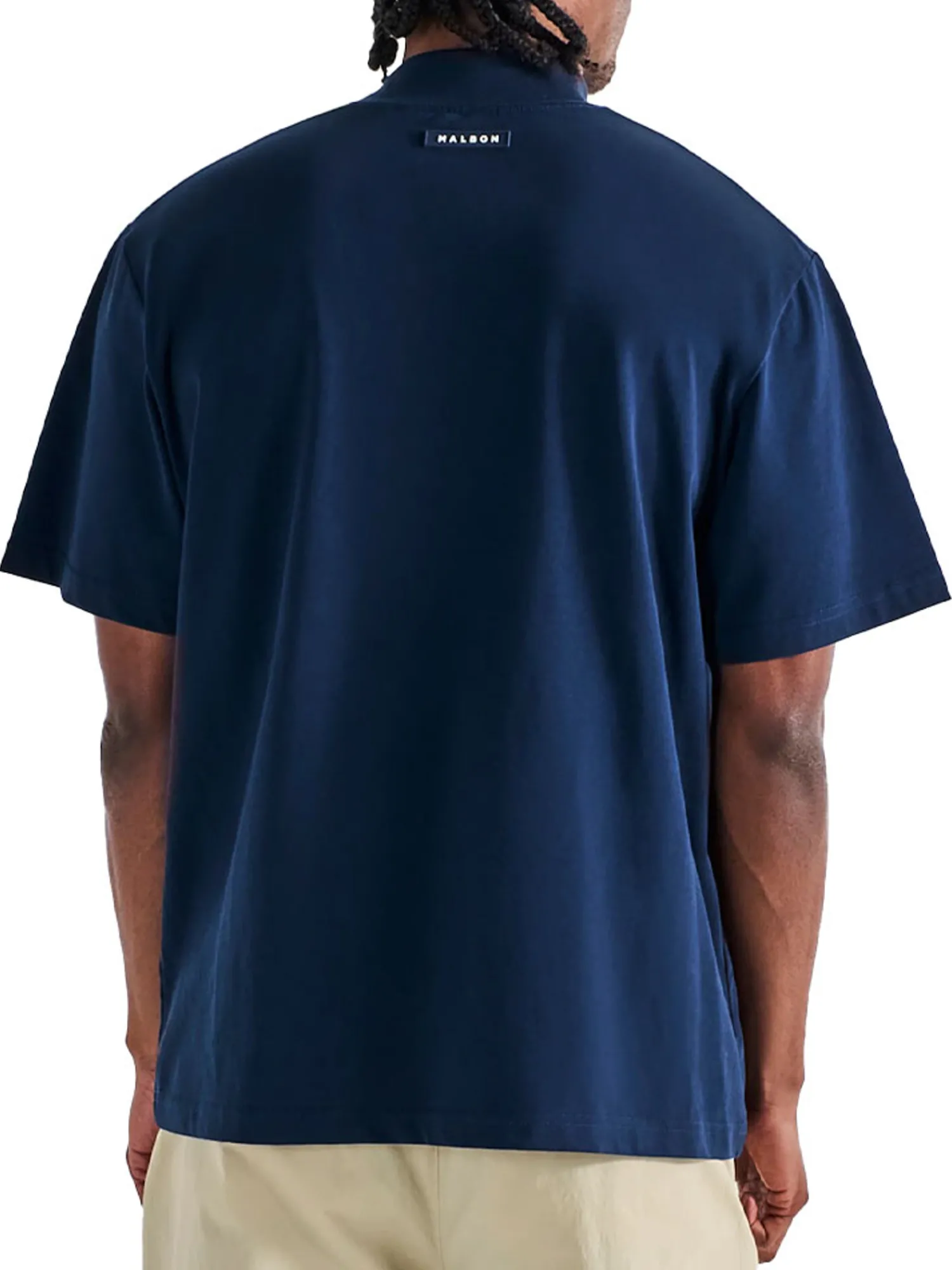 Malbon Shirts|Mare Mockneck Tee - Navy