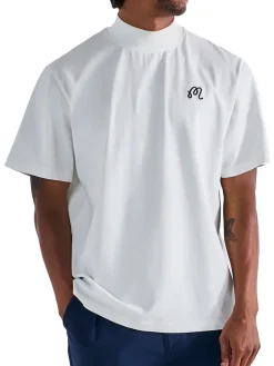 Malbon Shirts|Mare Mockneck Tee - White