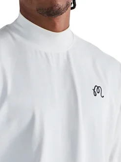 Malbon Shirts|Mare Mockneck Tee - White