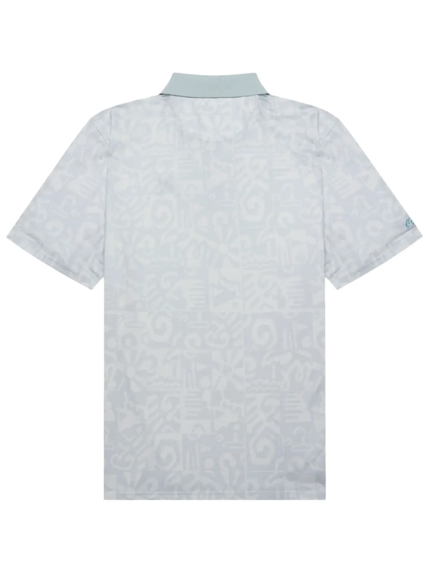 Malbon Shirts|Mezzo Performance Pique Printed Polo - Silver