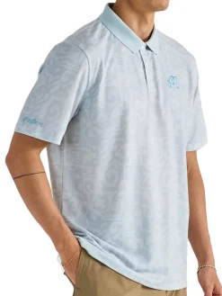 Malbon Shirts|Mezzo Performance Pique Printed Polo - Silver