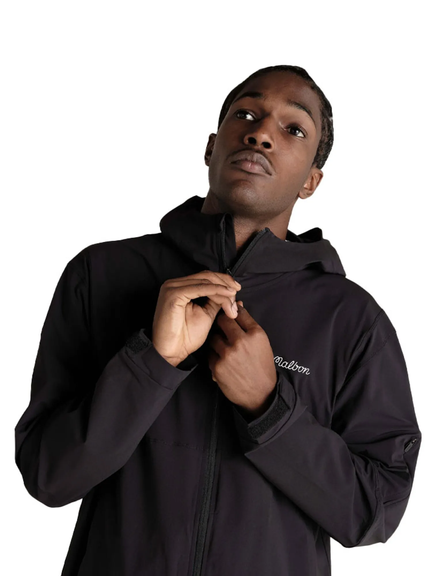 Malbon Jumpers|Performance Full Zip Shell Jacket - Black