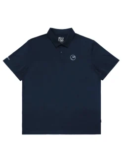 Malbon Shirts|Performance Pique Polo - Navy