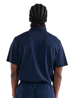 Malbon Shirts|Performance Pique Polo - Navy