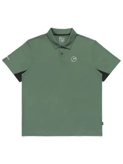 Malbon Shirts|Performance Pique Polo - Forest/Black