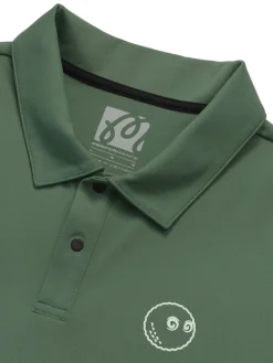 Malbon Shirts|Performance Pique Polo - Forest/Black