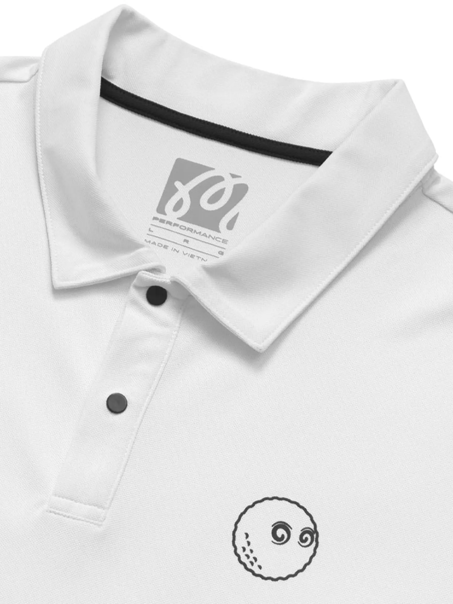 Malbon Shirts|Performance Pique Polo - White/Black