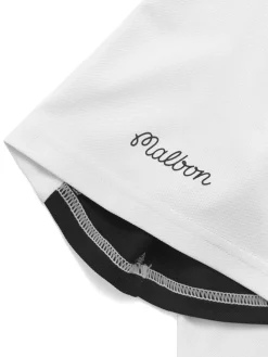 Malbon Shirts|Performance Pique Polo - White/Black