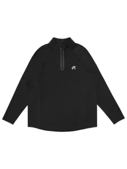 Malbon Jumpers|Performance Raglan Quarter Zip - Black