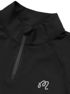 Malbon Jumpers|Performance Raglan Quarter Zip - Black
