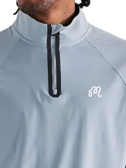 Malbon Jumpers|Performance Raglan Quarter Zip - Steel