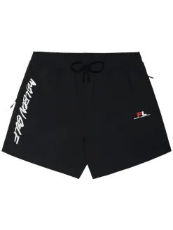 Malbon Shorts|Performance Tag Tech Short - Black