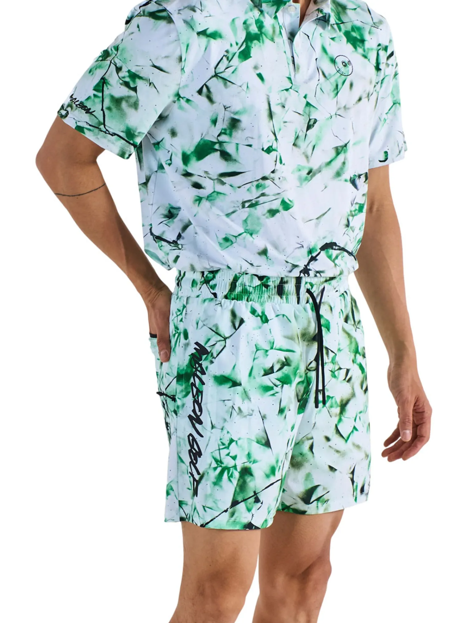 Malbon Shirts|Poly Performance Polo - Camo Multi