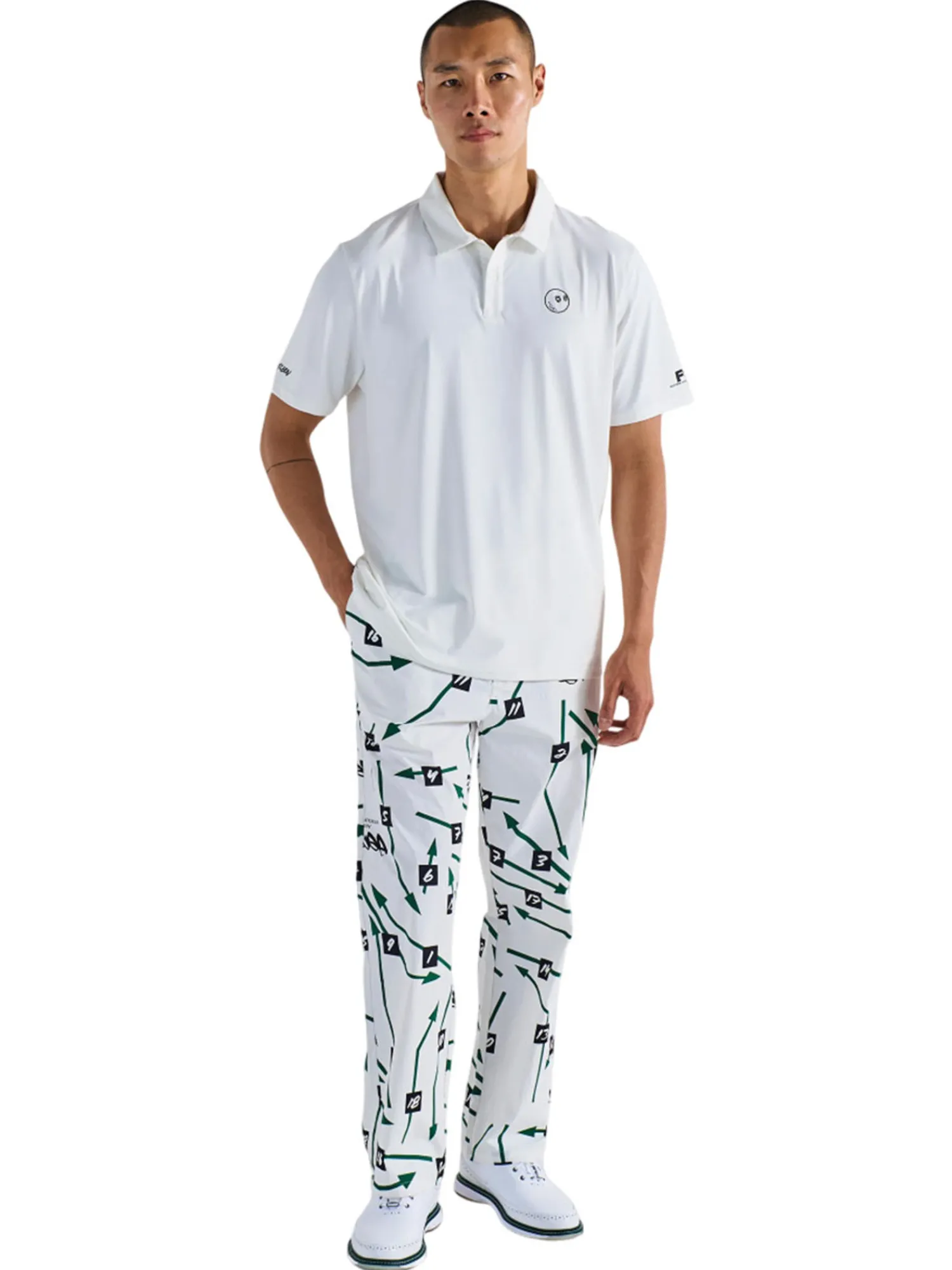 Malbon Shirts|Poly Performance Polo - White