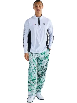 Malbon Jumpers|Poly Performance Quarter Zip - White