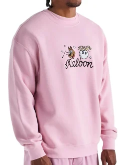 Malbon Jumpers|Two Man Scramble Crew Fleece - Pink