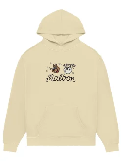 Malbon Jumpers|Two Man Scramble Hoodie - Light Khaki