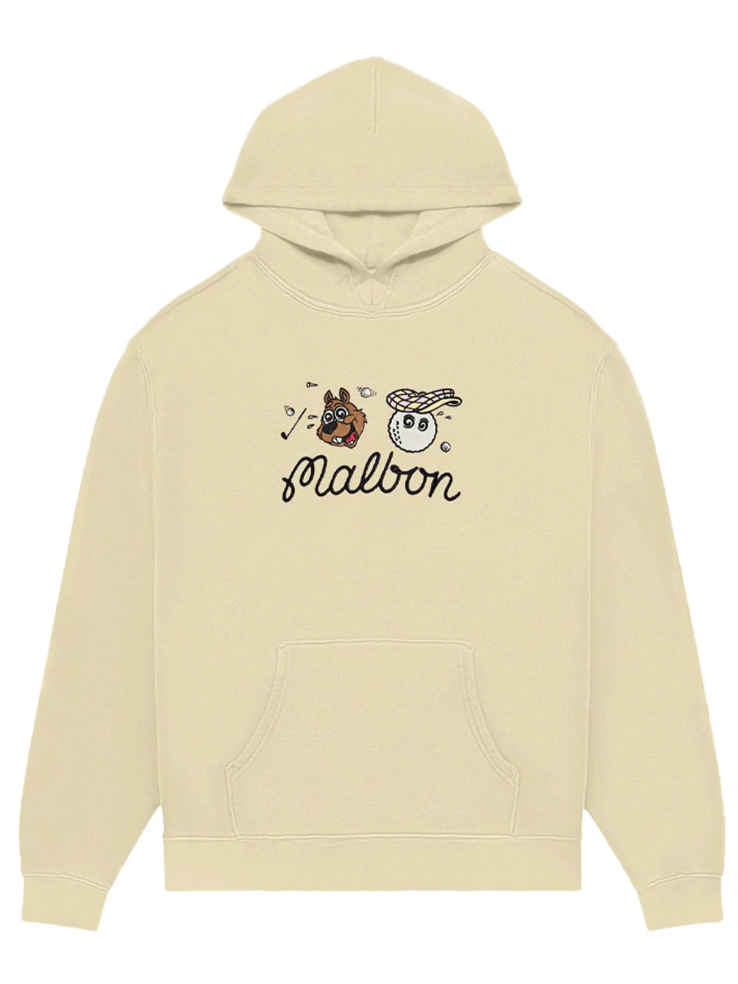 Malbon Jumpers|Two Man Scramble Hoodie - Light Khaki