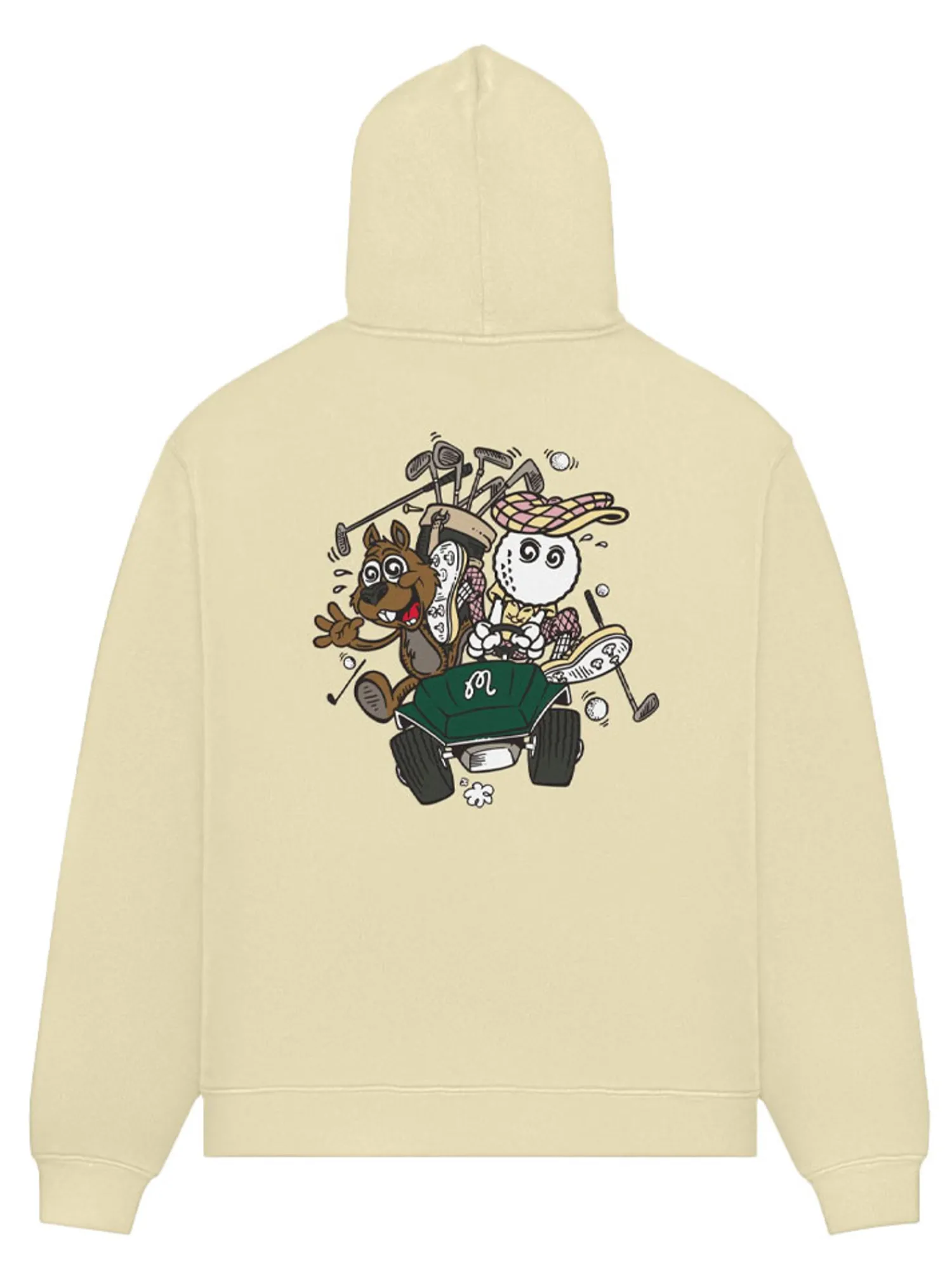 Malbon Jumpers|Two Man Scramble Hoodie - Light Khaki