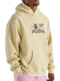 Malbon Jumpers|Two Man Scramble Hoodie - Light Khaki
