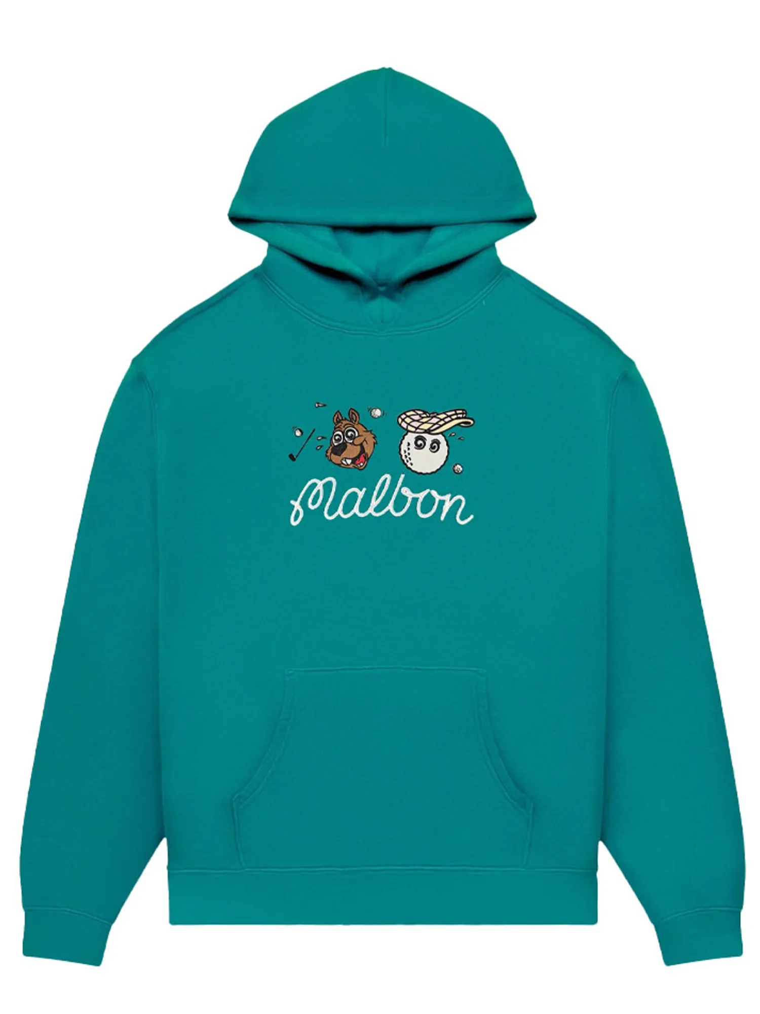 Malbon Jumpers|Two Man Scramble Hoodie - Blue Green