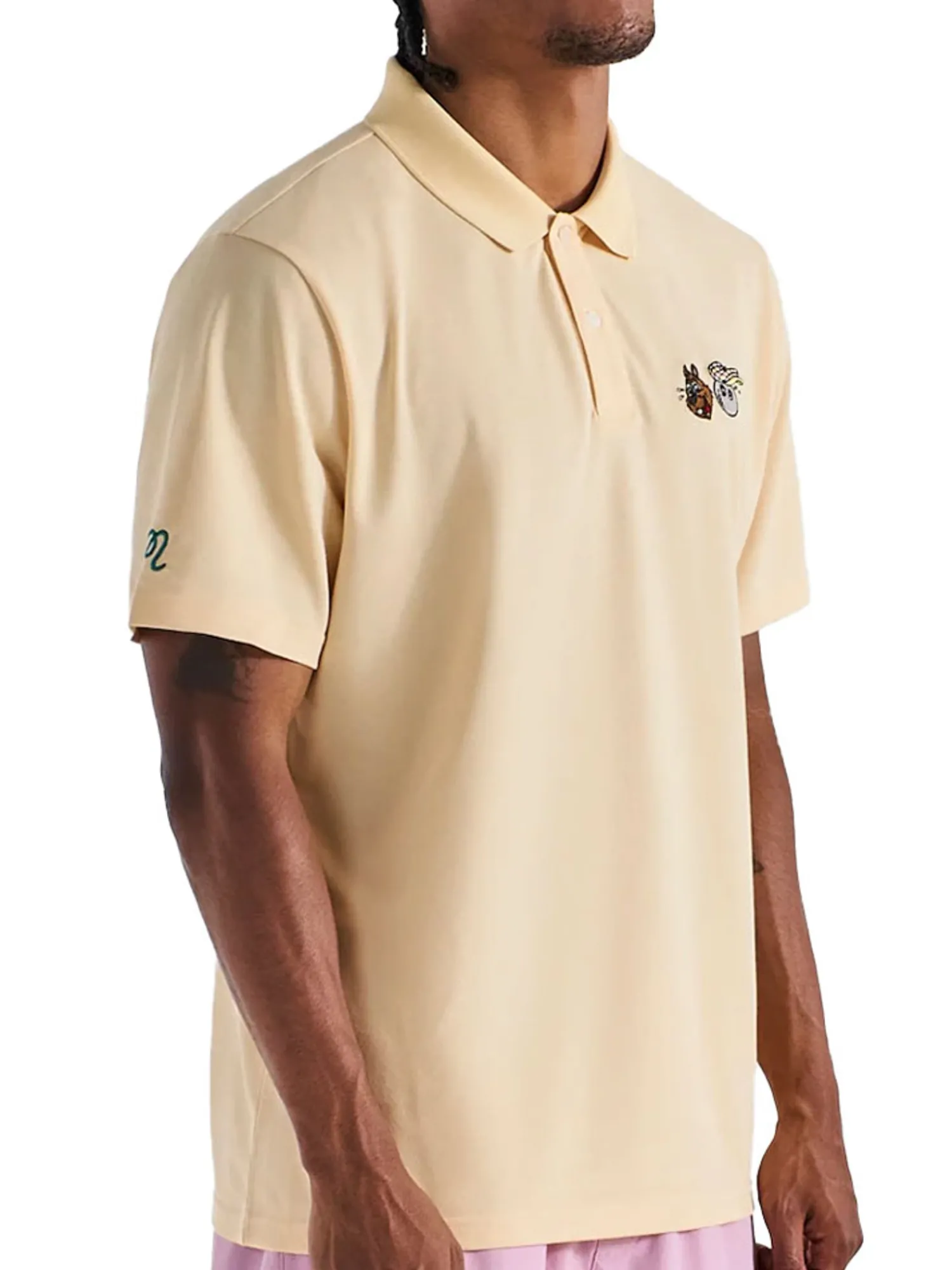 Malbon Shirts|Two Man Scramble Pique Polo - Light Khaki
