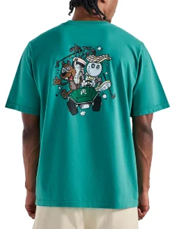 Malbon Shirts|Two Man Scramble T-Shirt - Blue Green