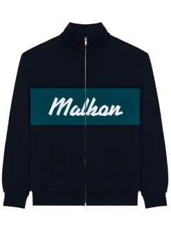 Malbon Jumpers|University Double Zip Jacket - Navy
